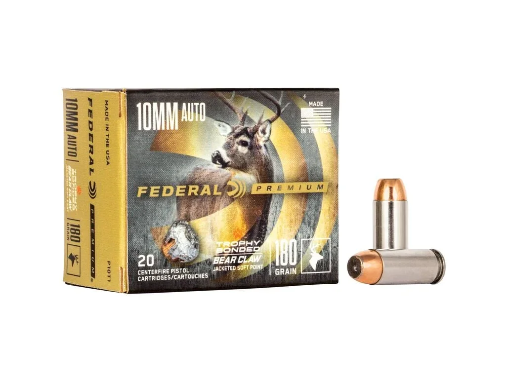 Federal 10mmAuto Trophy Bonded Bear Claw JSP 180gr.