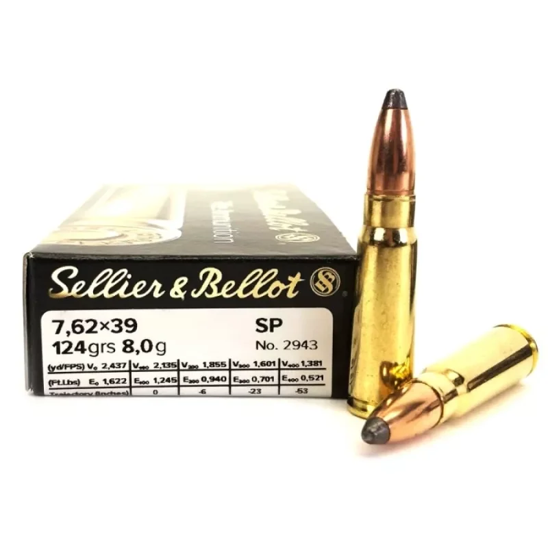 7,62x39mm S&B SP 124gr/8g