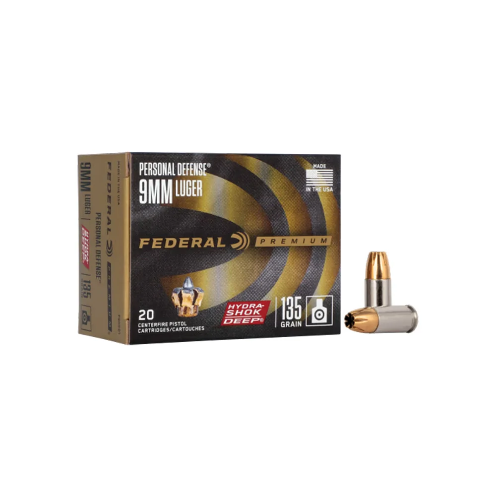 Federal Premium Personal Defense 9x19mm Luger 135gr/8,75g Hydra-Shok Deep HP