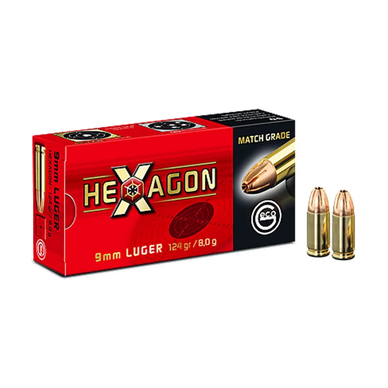 Geco 9x19mm Luger Hexagon 124gr/8g