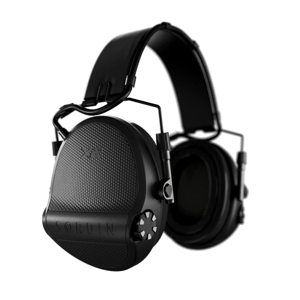 Elektronické chrániče sluchu Sordin Supreme X2 Headband Gel Earcups Black
