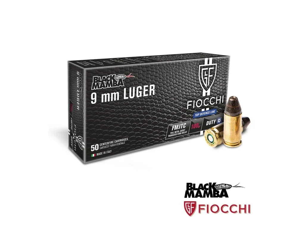 FIOCCHI Black Mamba 100gr/6,48g FMJTC, 9x19mm Luger