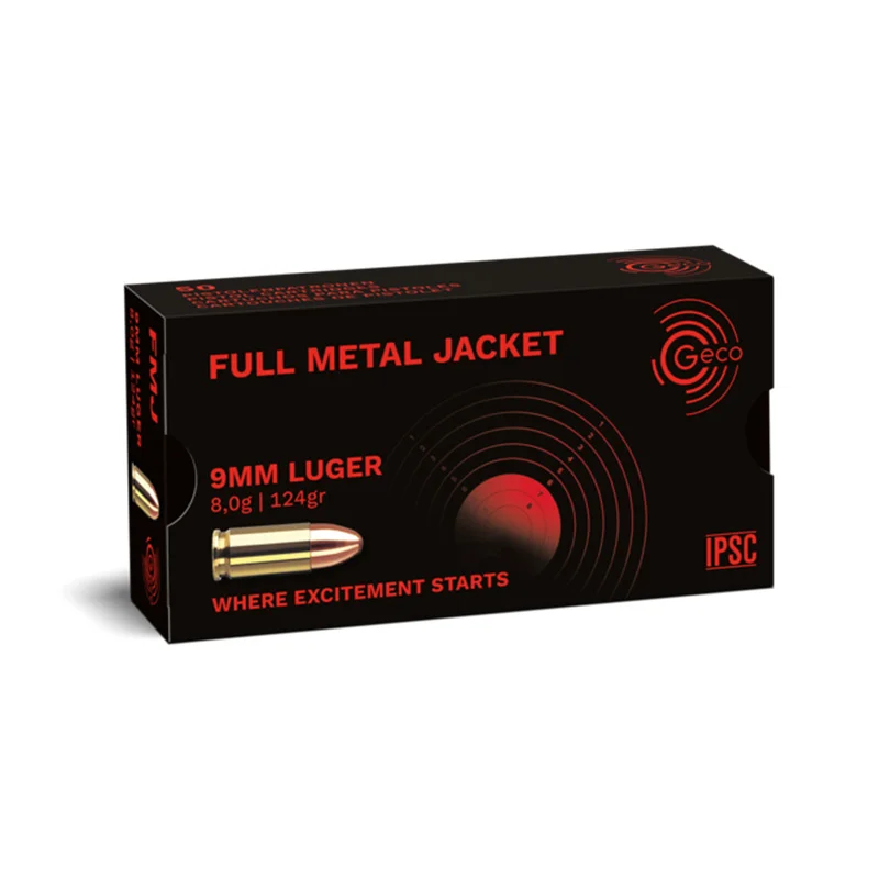 9mm Luger Geco FMJ 124gr/8g