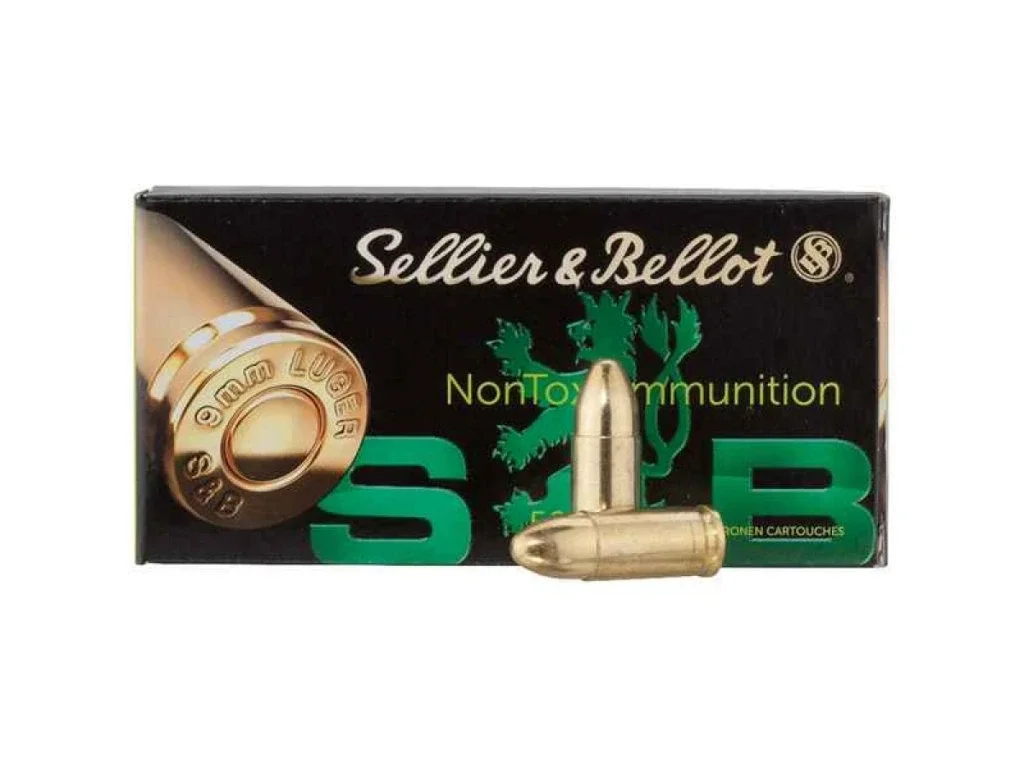 S&B 9x19mm Luger, FMJ NONTOX TRAINIG 124gr/8g (50ks)