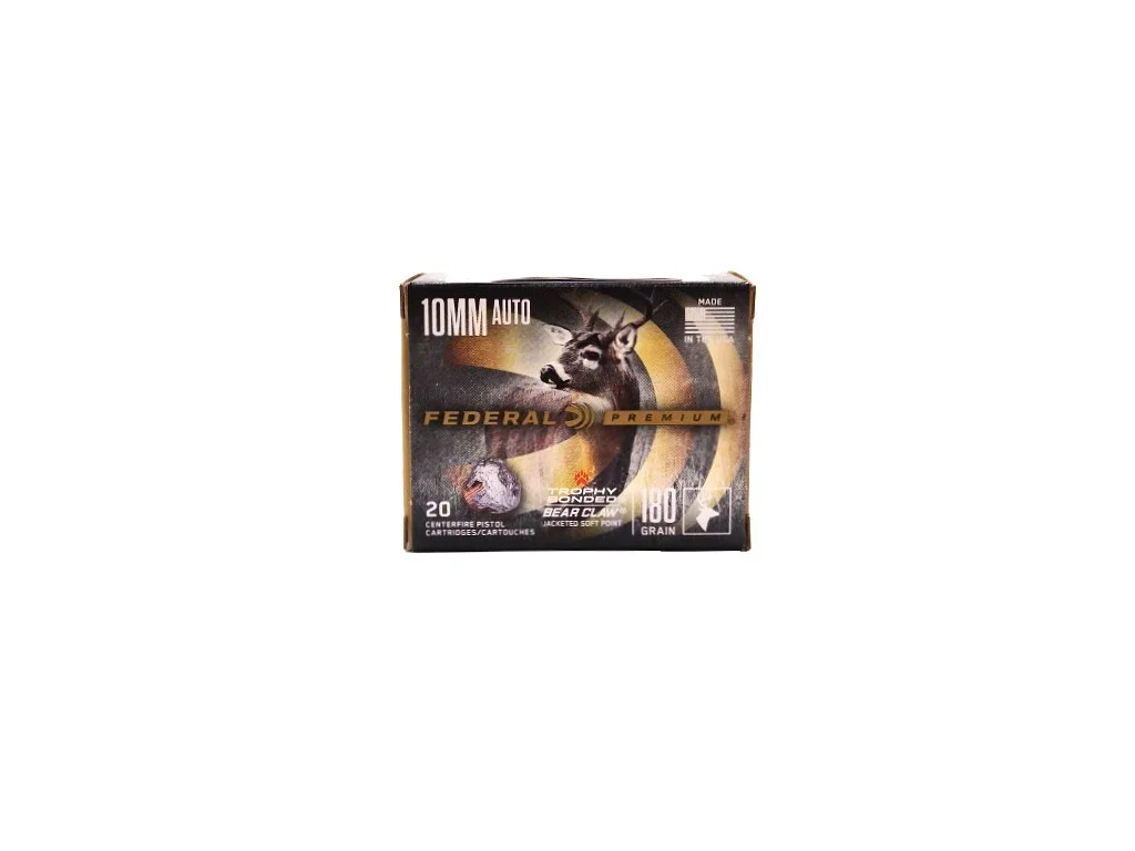 Federal 10mmAuto Trophy Bonded Bear Claw JSP 180gr.
