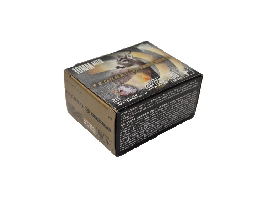 Federal 10mmAuto Trophy Bonded Bear Claw JSP 180gr.